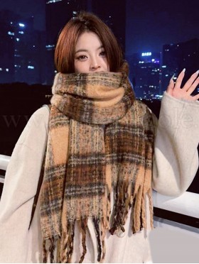 English Style Plaid Fashion Blanket Scarf